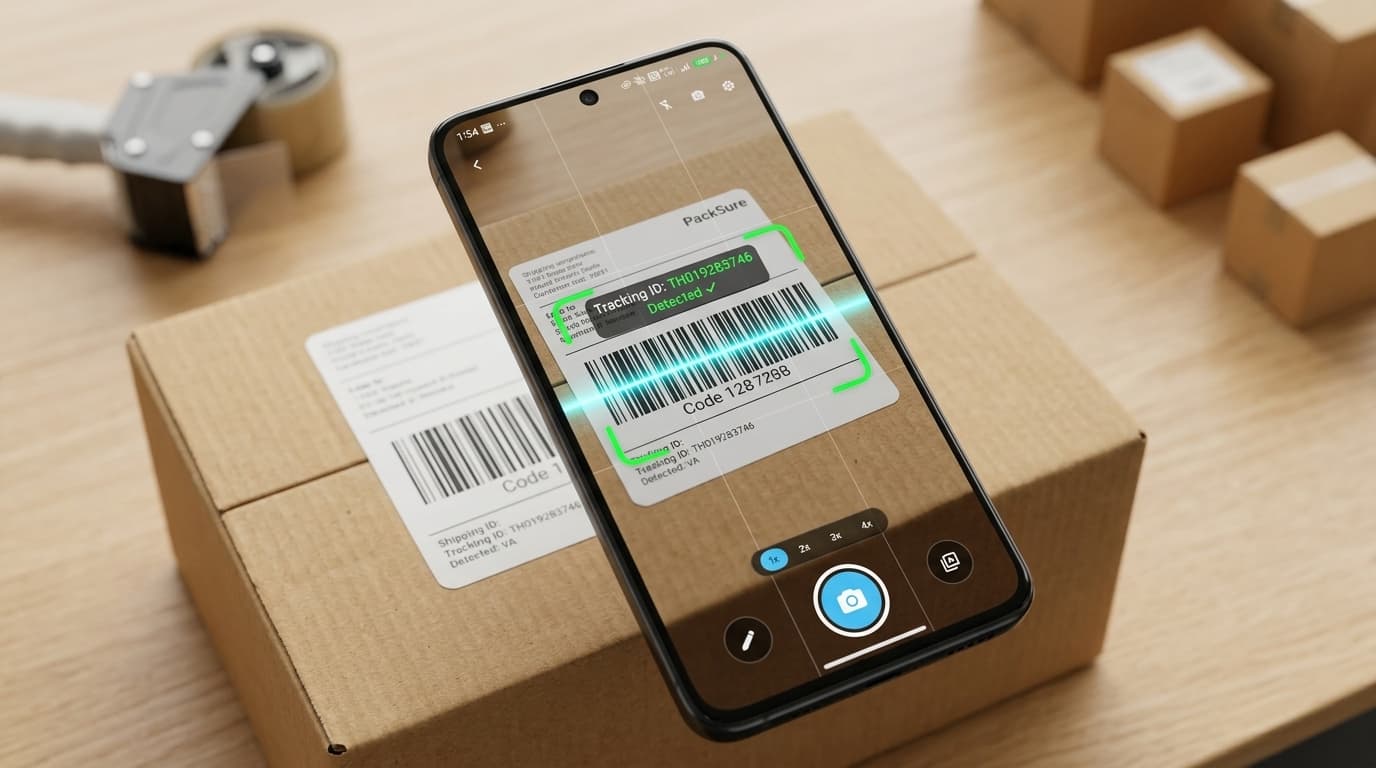 PackSure Step 1: Scan Shipping Label Barcode
